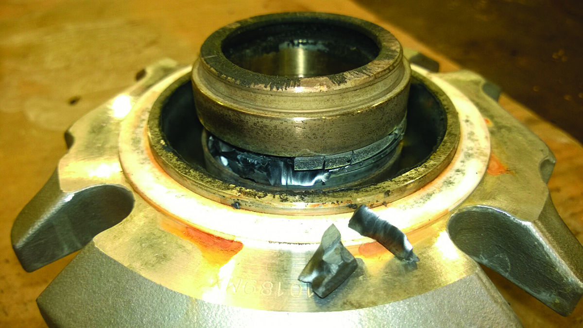 Damage to a pump seal