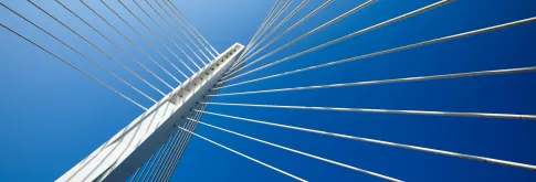 upward view of bridge