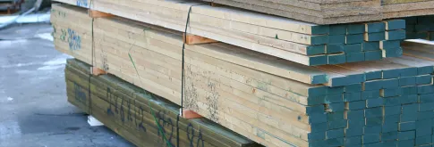 Stack of Pressure Treated Wood