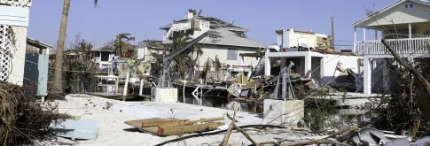 Damage from a Hurricane in Florida