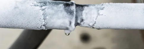 frozen pipe (HVAC unit)