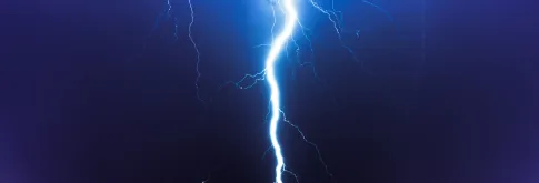 Electrical Lightning strike or voltage surge power surge
