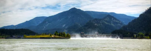The Bonneville Dam On the Columbia River