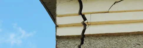 House corner cracking on stucco