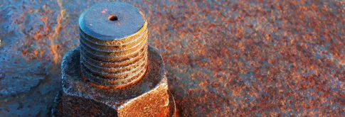 Closeup photo of a bolt, which is a common type of threaded fastener