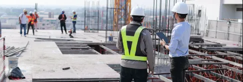 Men working on a roof