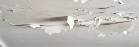Peeling ceiling